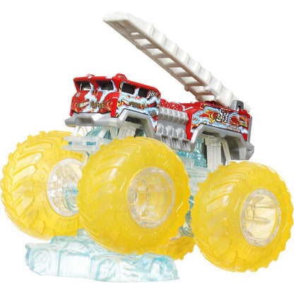 Hot Wheels Monster Trucks Power Smashers truck hasič - žlutá kola