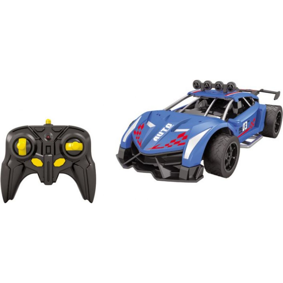 Alltoys RC auto 1 : 14 s mlhovým efektem modré
