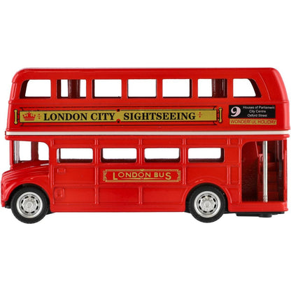 Teddies Londýnský patrový autobus červený
