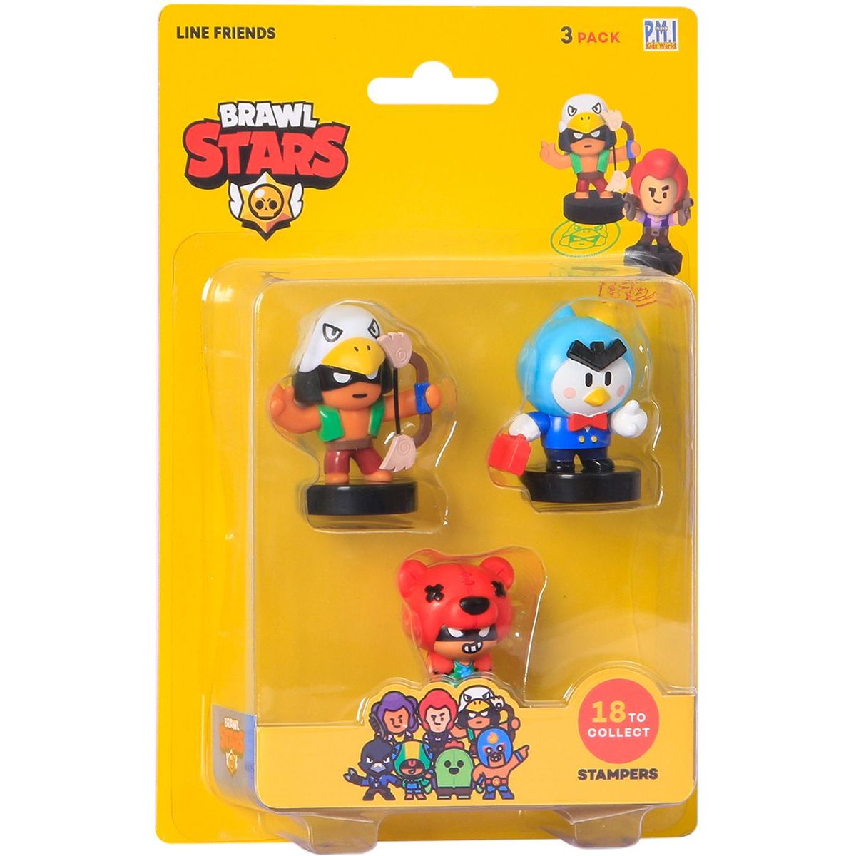 Figurky Brawl Stars 3 pack série 1 s razítky