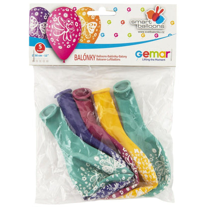 Smart Balloons Balonky nafukovací motýl průměr 30cm 5ks