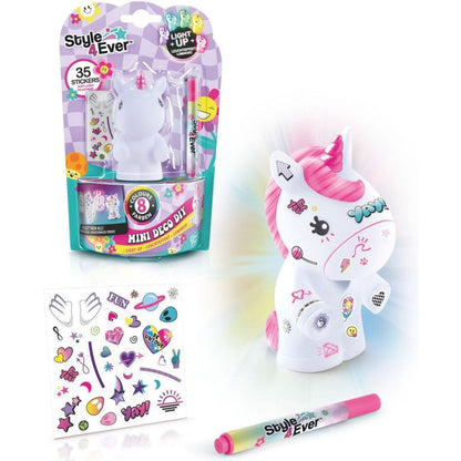 Style4Ever Mini Deco svítící figurka jednorožec růžový