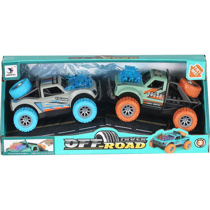 Alltoys Sada autíček se světelnými a zvukovými efekty šedé a zelené