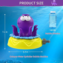 Alltoys Stříkací chobotnice na zahradu s bublifukem 150 ml žlutý podstavec