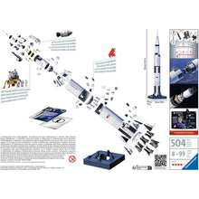Ravensburger 3D puzzle 115457 Vesmírná raketa Saturn V 432 dílků
