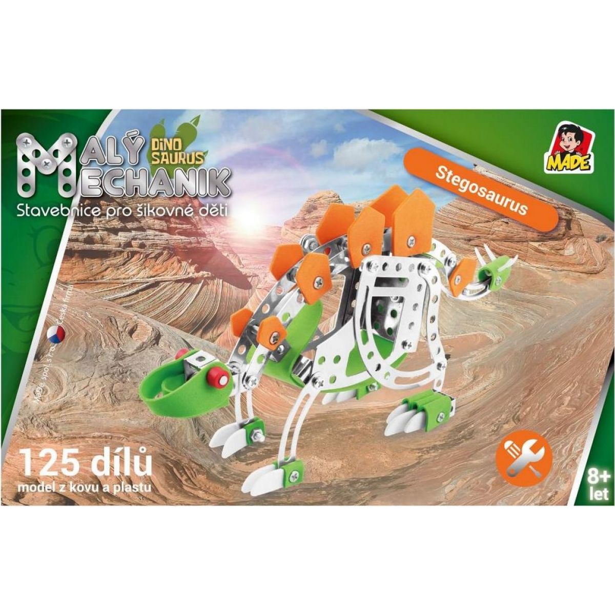Malý mechanik 125 dílků Stegosaurus