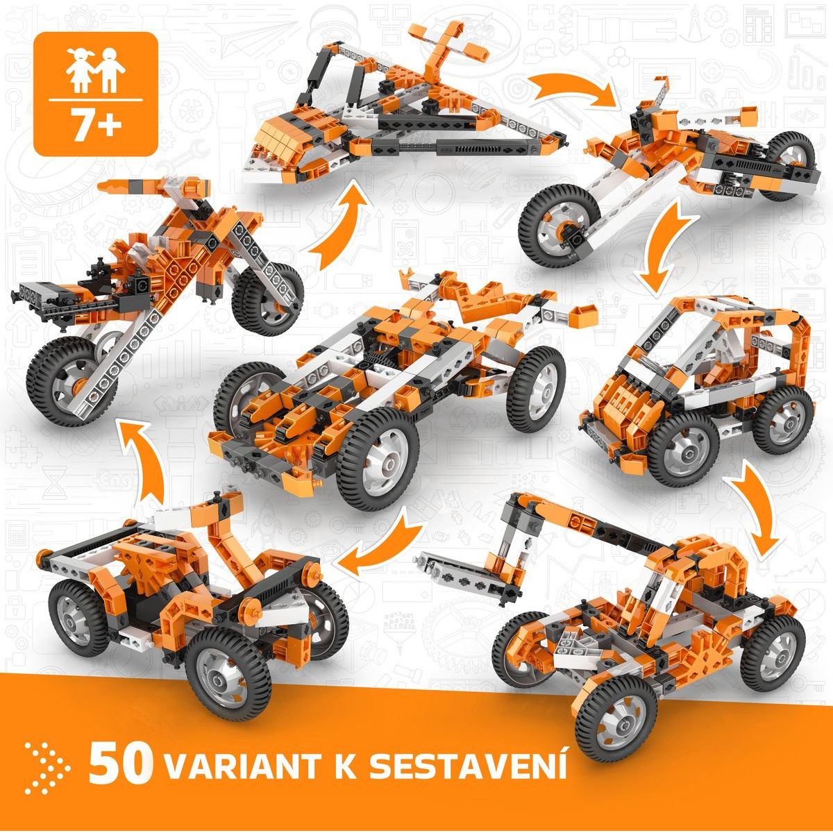 Engino Creative Builder 50 modelů s motorkem