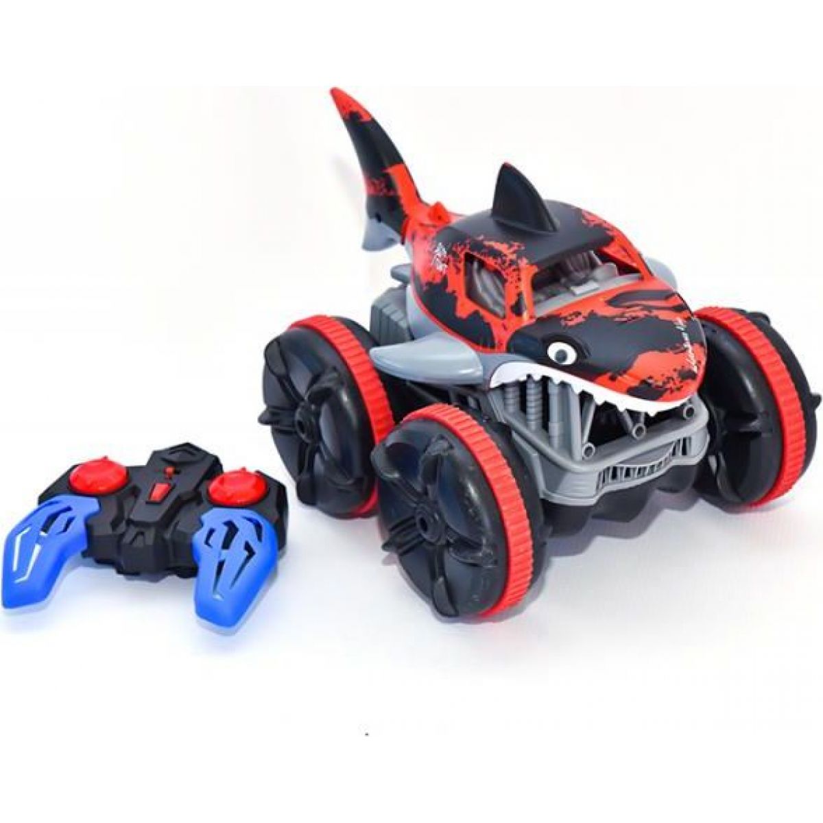 RC obojživelné auto žralok červený