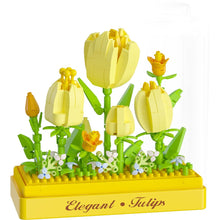 Stavebnice mini KOCO Tulipány plast 295ks v krabičce 11x12x5cm