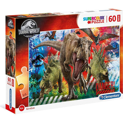 Clementoni Puzzle Supercolor maxi Jurský svět 60 dílků