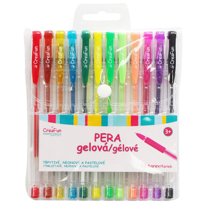CreaFun - Gelová pera 12 barev