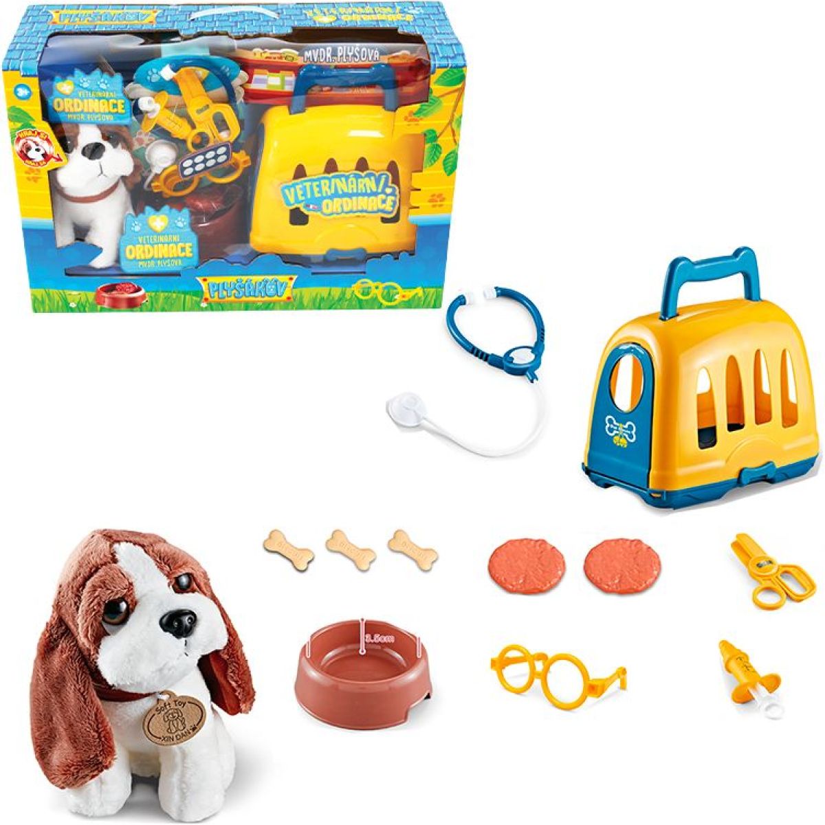 Sparkys SET Veterinář - Přepravka s Bíglem a příslušenstvím