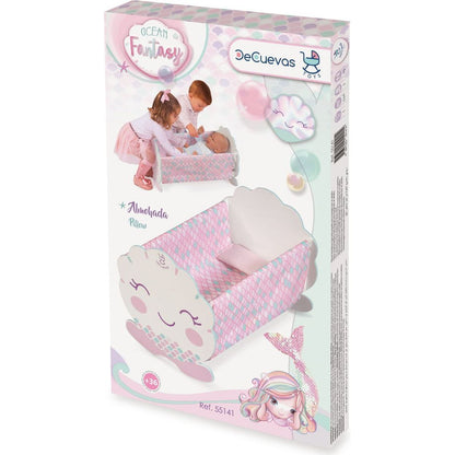 DeCuevas 55141 Dřevěná postýlka pro panenky s doplňky Ocean Fantasy 2021