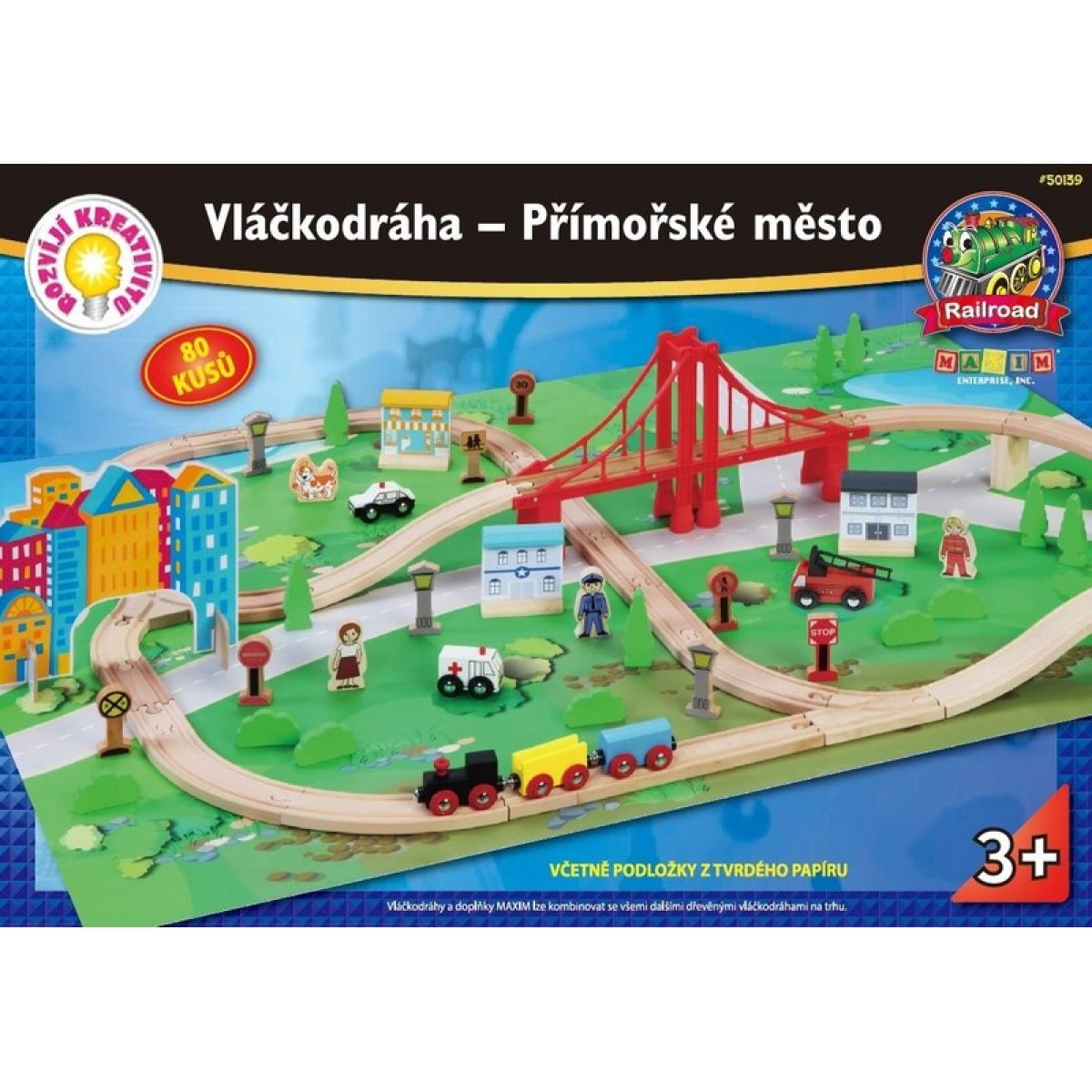 Maxim Vláčkodráha Přímořské město 80ks