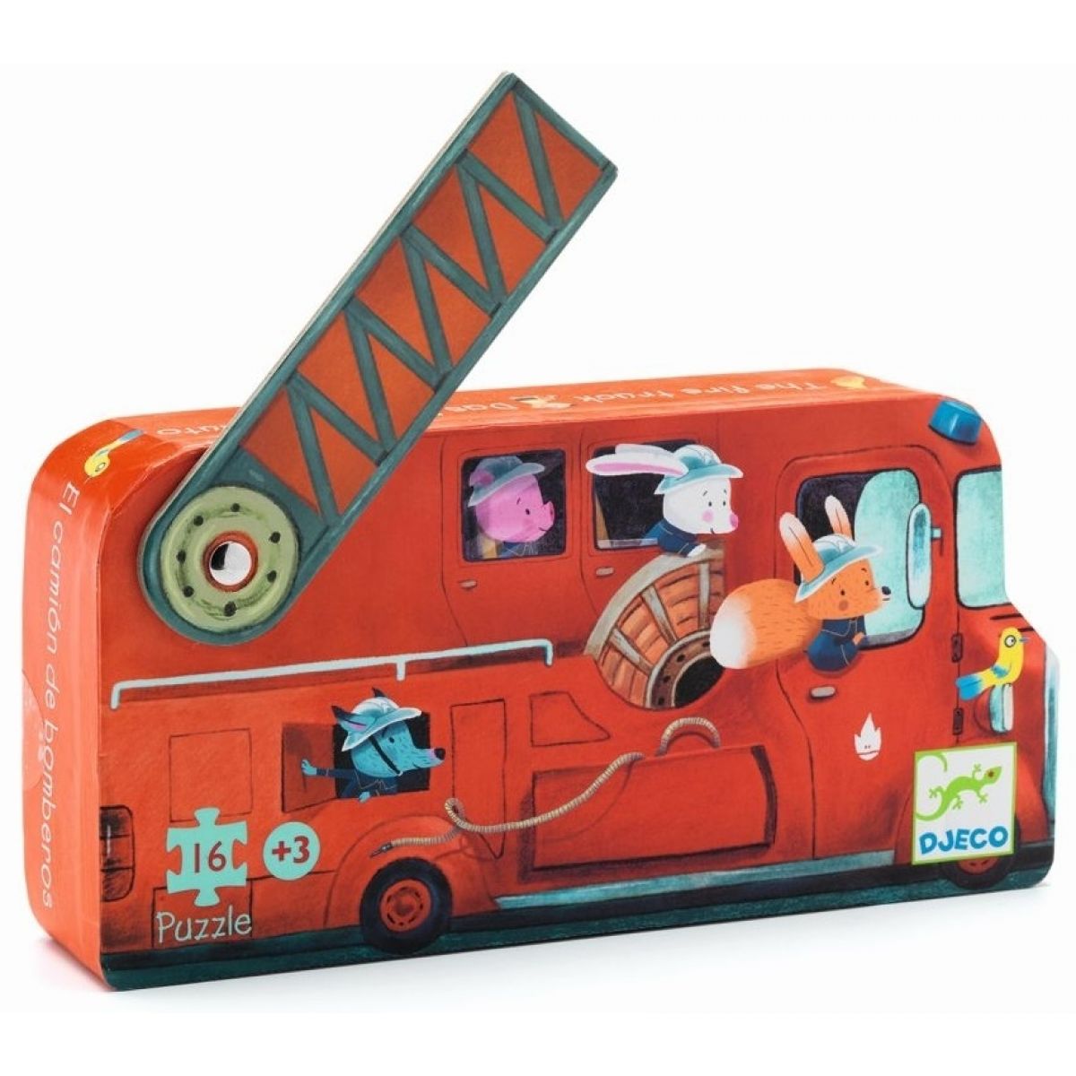 Djeco Puzzle Hasičské auto 16 dílků