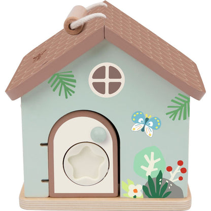 Teddies Skládanka vkládačka dům dřevo 11ks 16x15x14cm 18m+