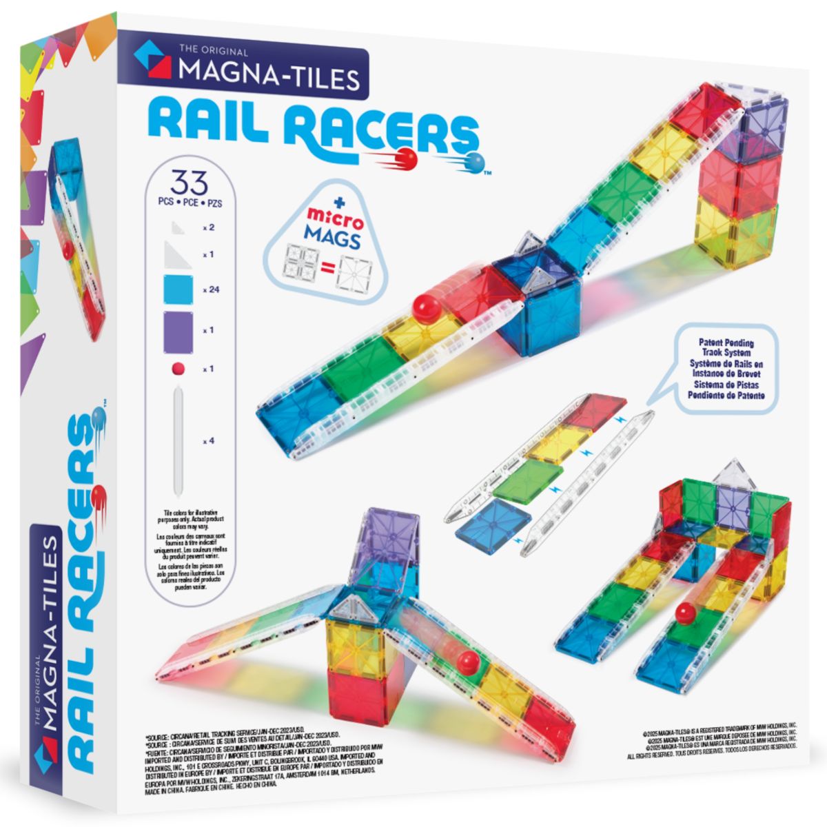 Magna-Tiles Rail Racers 33 dílků