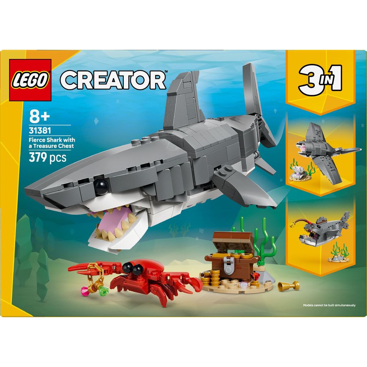 LEGO® 31381 Divoký žralok a truhla s pokladem