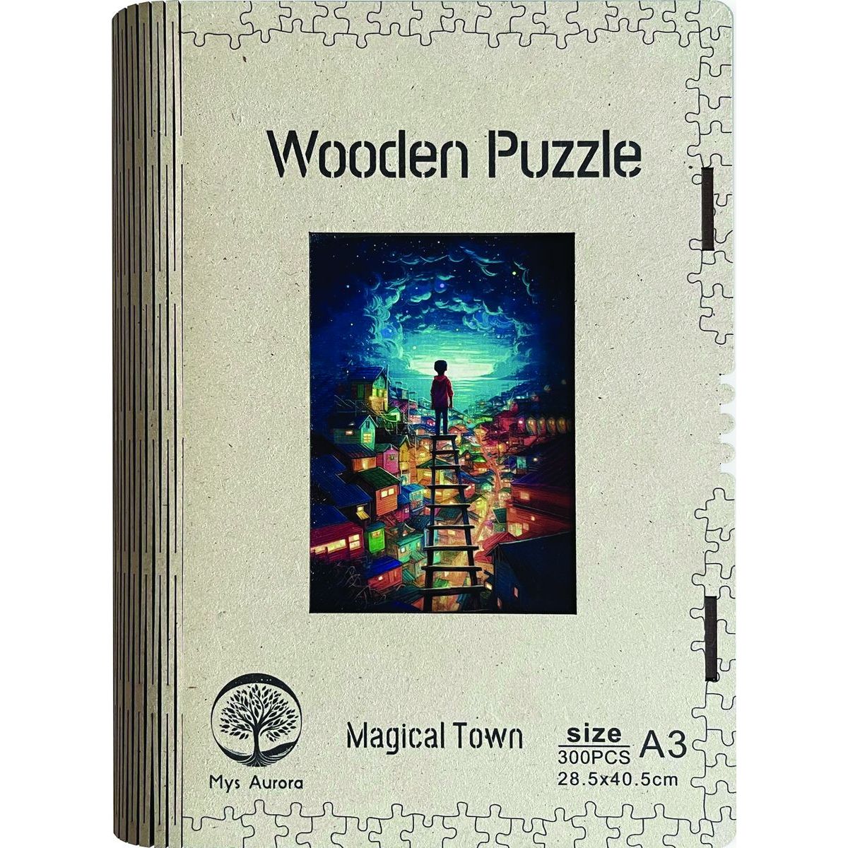 Epee Wooden puzzle Magical Town A3