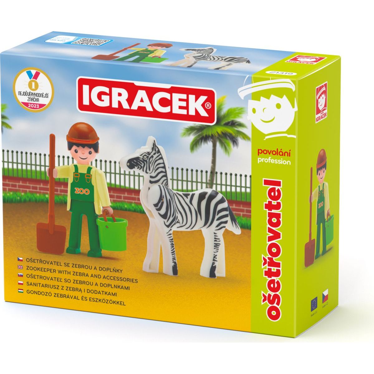 Igráček Ošetřovatel - figurka se zebrou a příslušenstvím