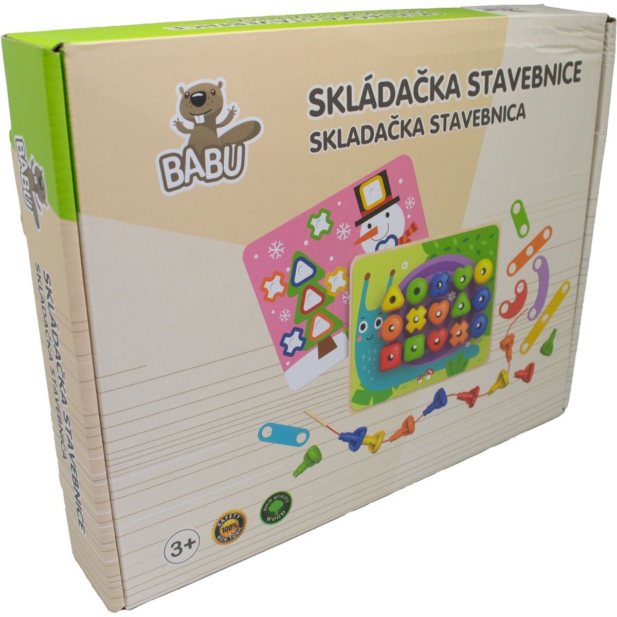 Babu Logická dřevěná stavebnice duha