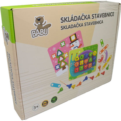 Babu Logická dřevěná stavebnice duha