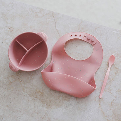 Canpol babies Silikonová dělená miska s přísavkou Dots 360 ml růžová
