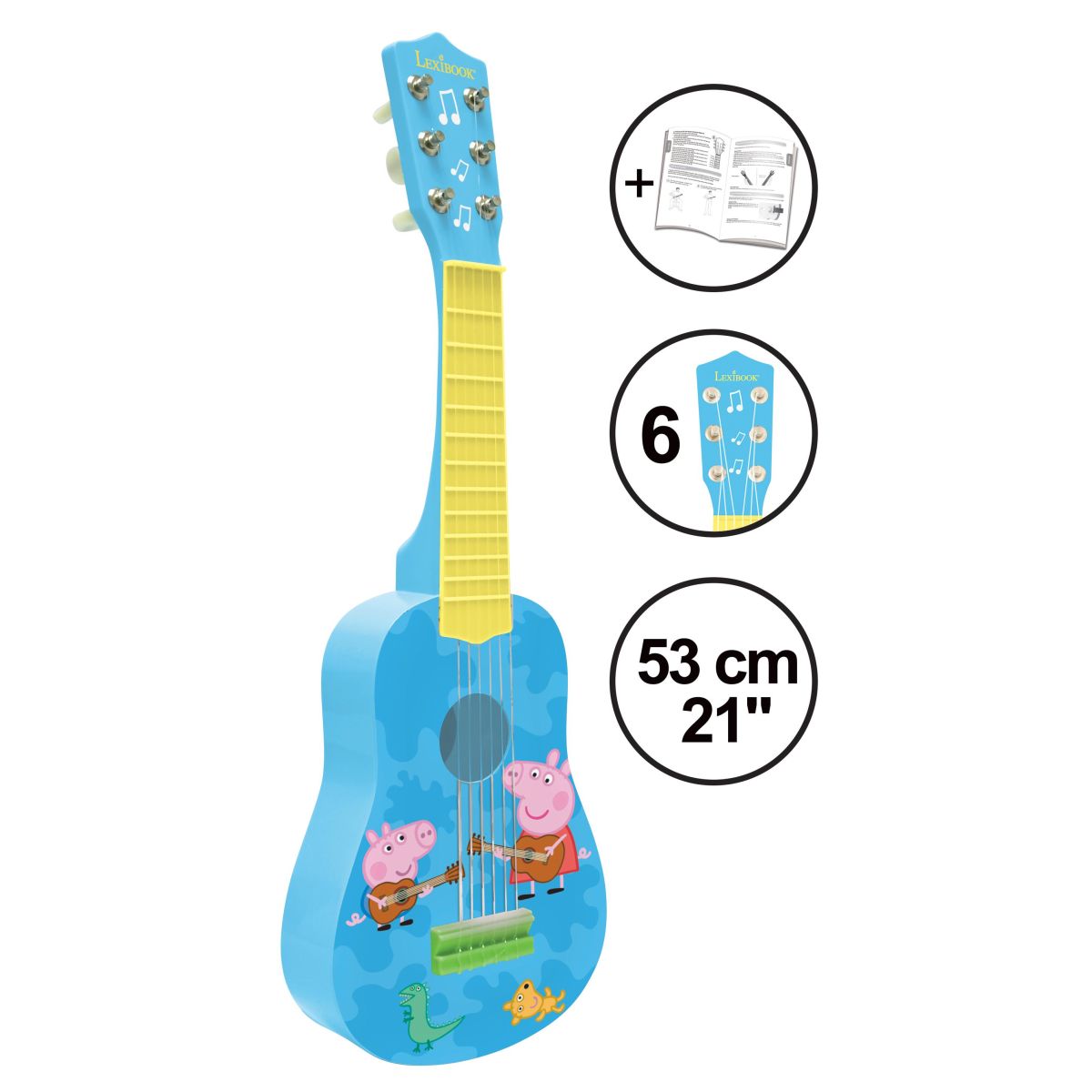 Lexibook Moje první kytara Prasátko Peppa 53 cm