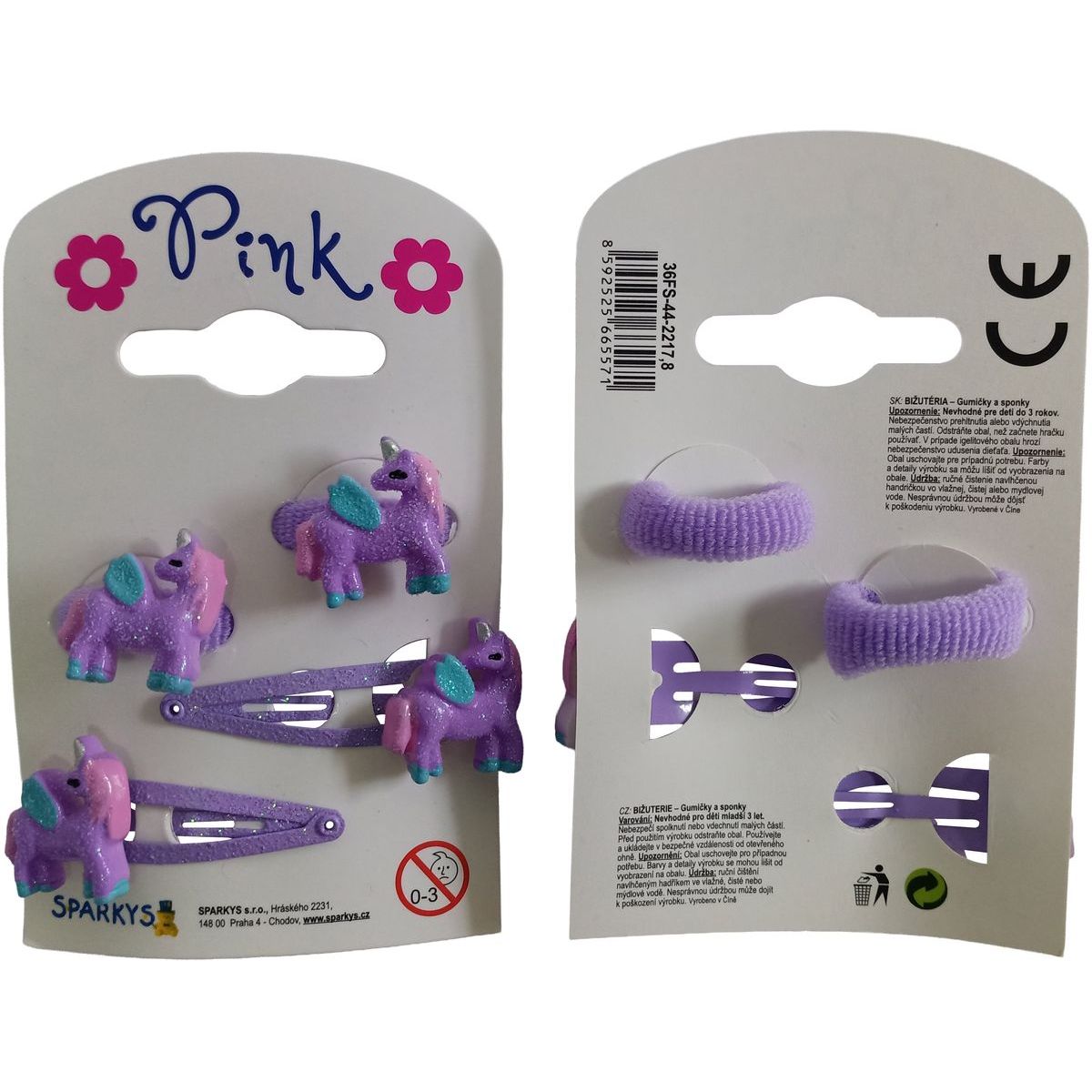Sparkys Bižuterie gumičky a sponky II pro holky od 3 let