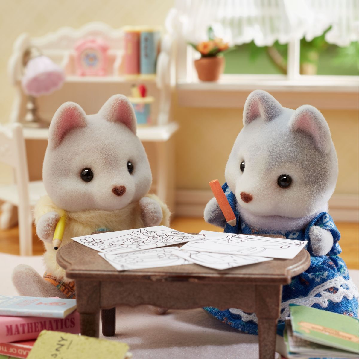 Sylvanian Families Tandemové kolo pro Husky sourozence