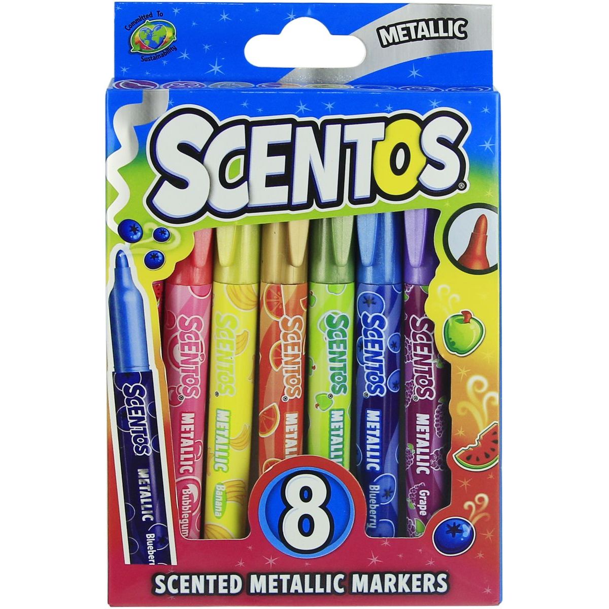 Alltoys Metalické fixy Scentos 8 ks