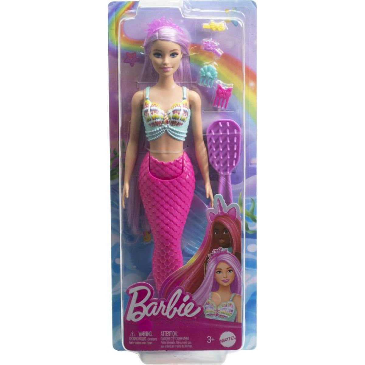 Mattel Barbie pohádková panenka s dlouhými vlasy - mořská panna