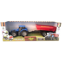 Alltoys Traktor na setrvačník s valníkem modrý