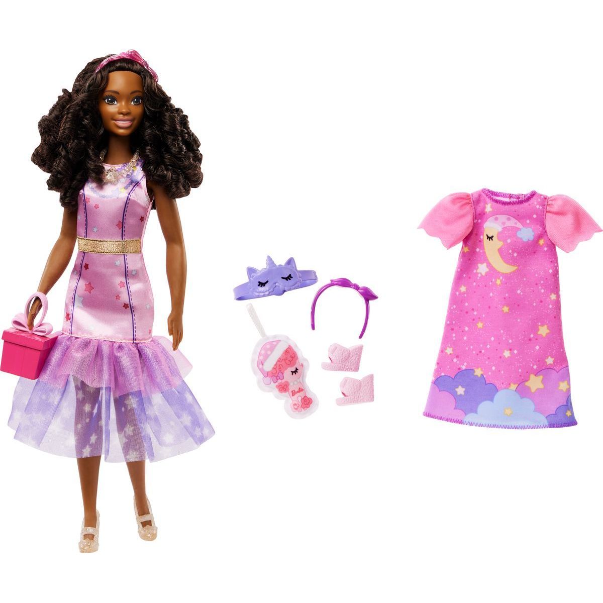 Mattel Moje první Barbie panenka Den a noc růžová 34 cm