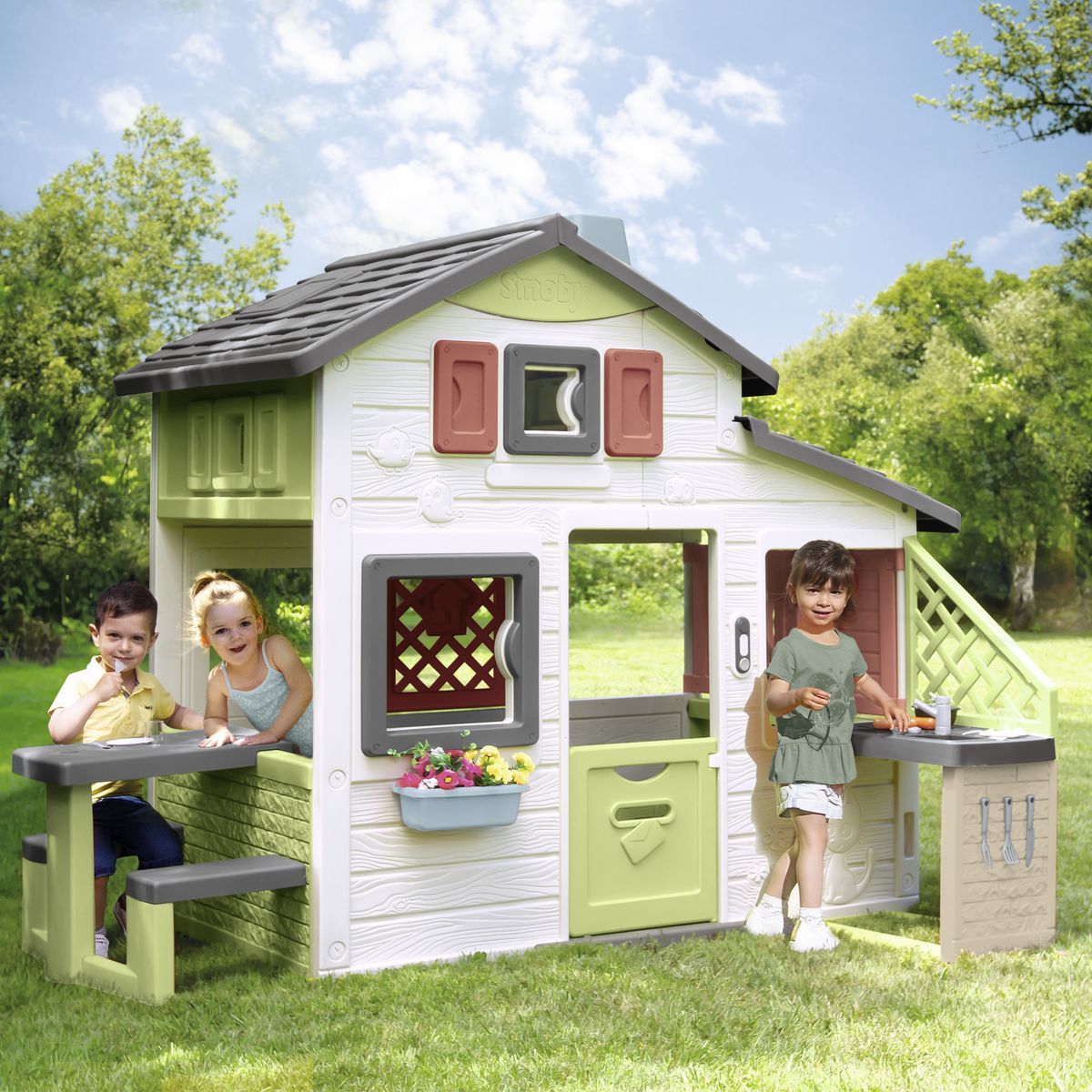 Smoby Domeček Life Friends House s kuchyní rozšiřitelný