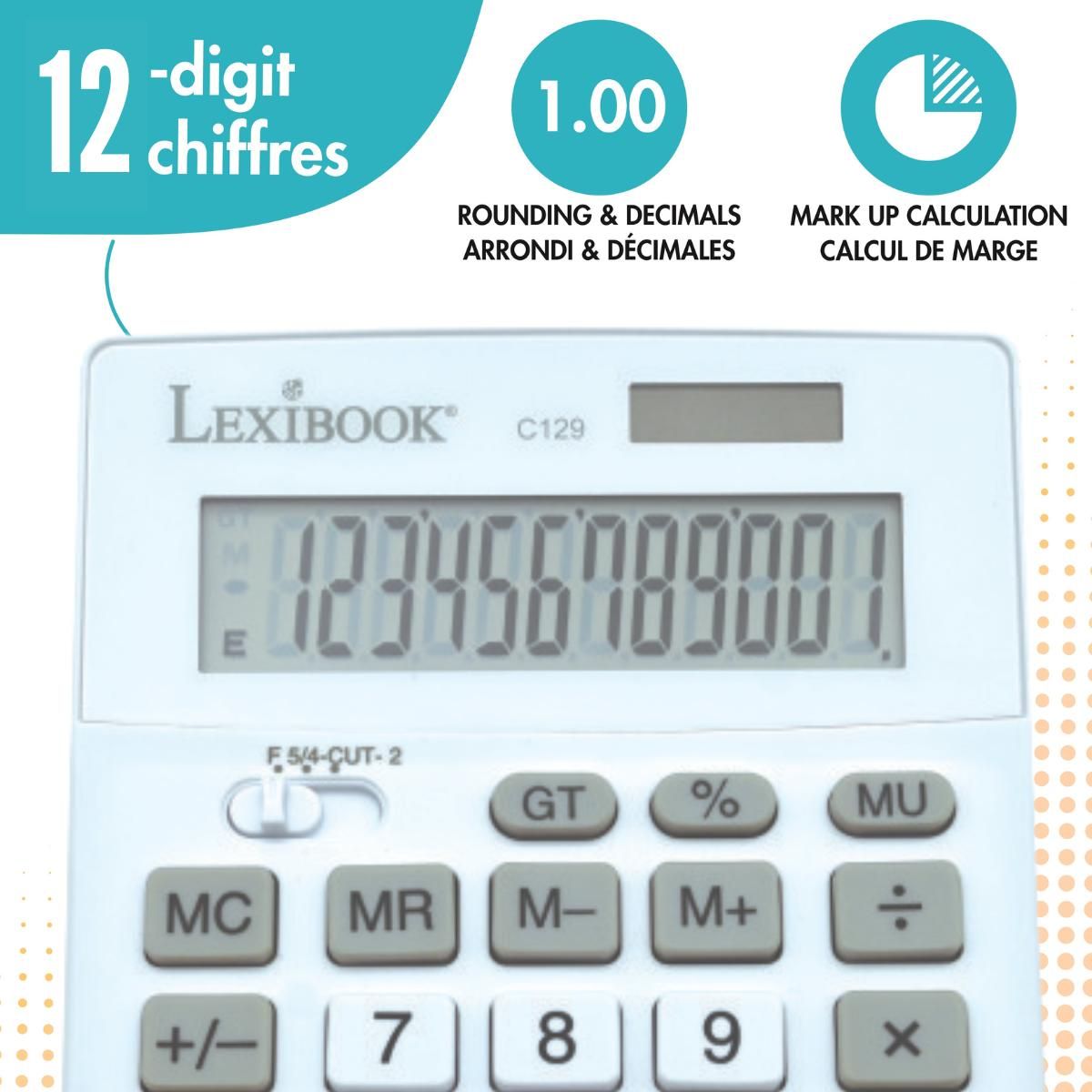 Lexibook 12místná kapesní kalkulačka solární s baterií