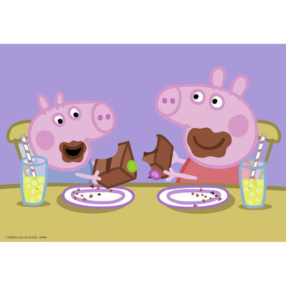 Ravensburger Puzzle Prasátko Peppa Šťastná rodina 2 x 24 dílků