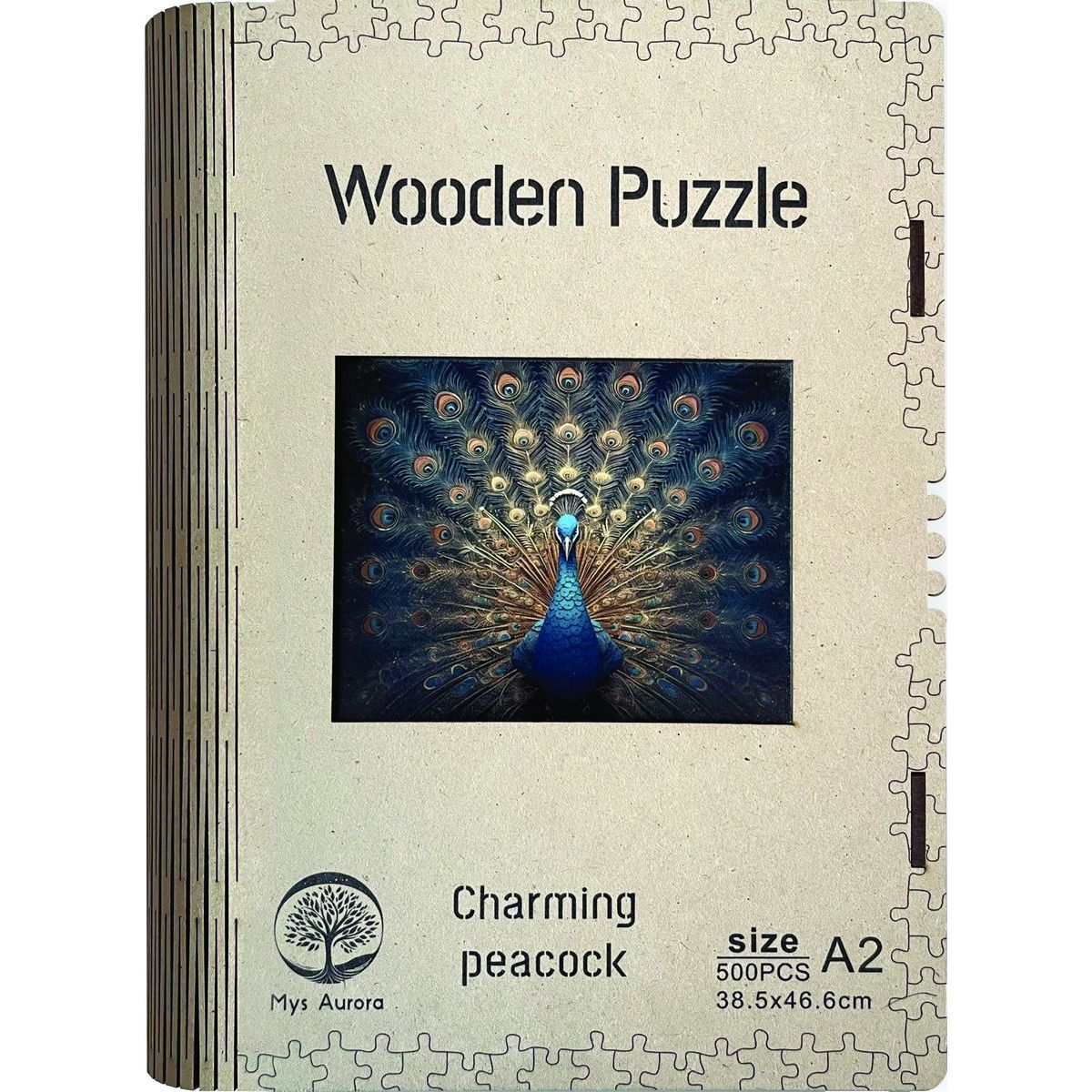 Epee Wooden puzzle Charming peacock A2