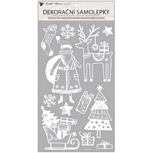 Samolepka Santa s glitry 24 x 47 cm