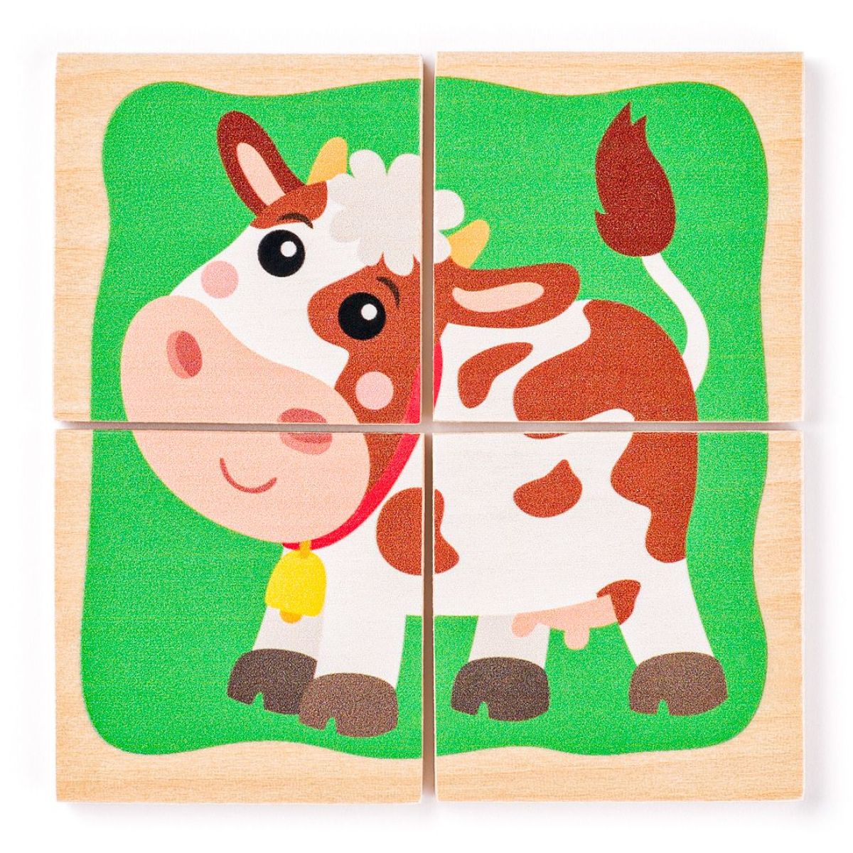 Woody Minipuzzle - Zvířátka v dř. krabičce