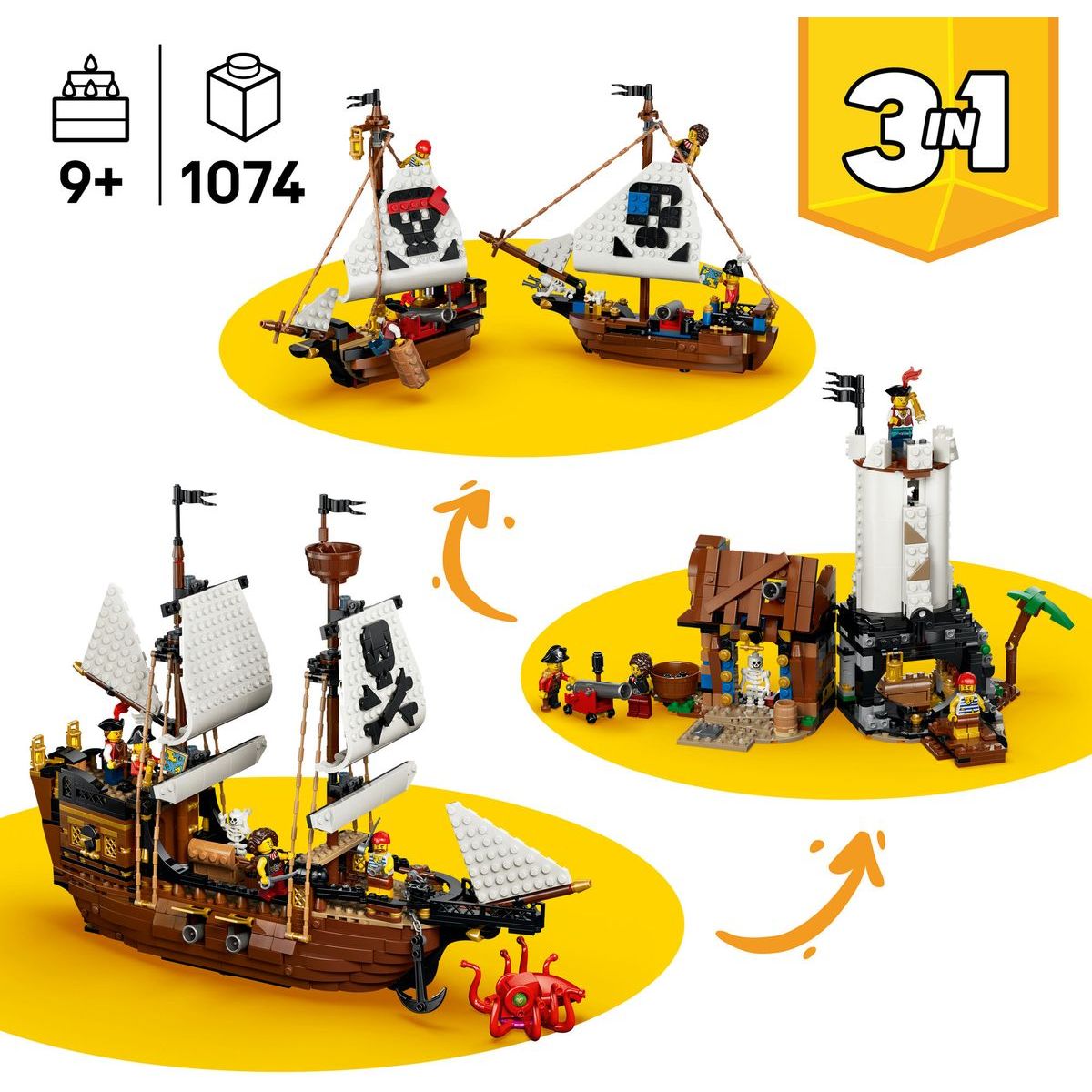 LEGO® Creator 3 v 1 31387 Kultovní pirátská loď