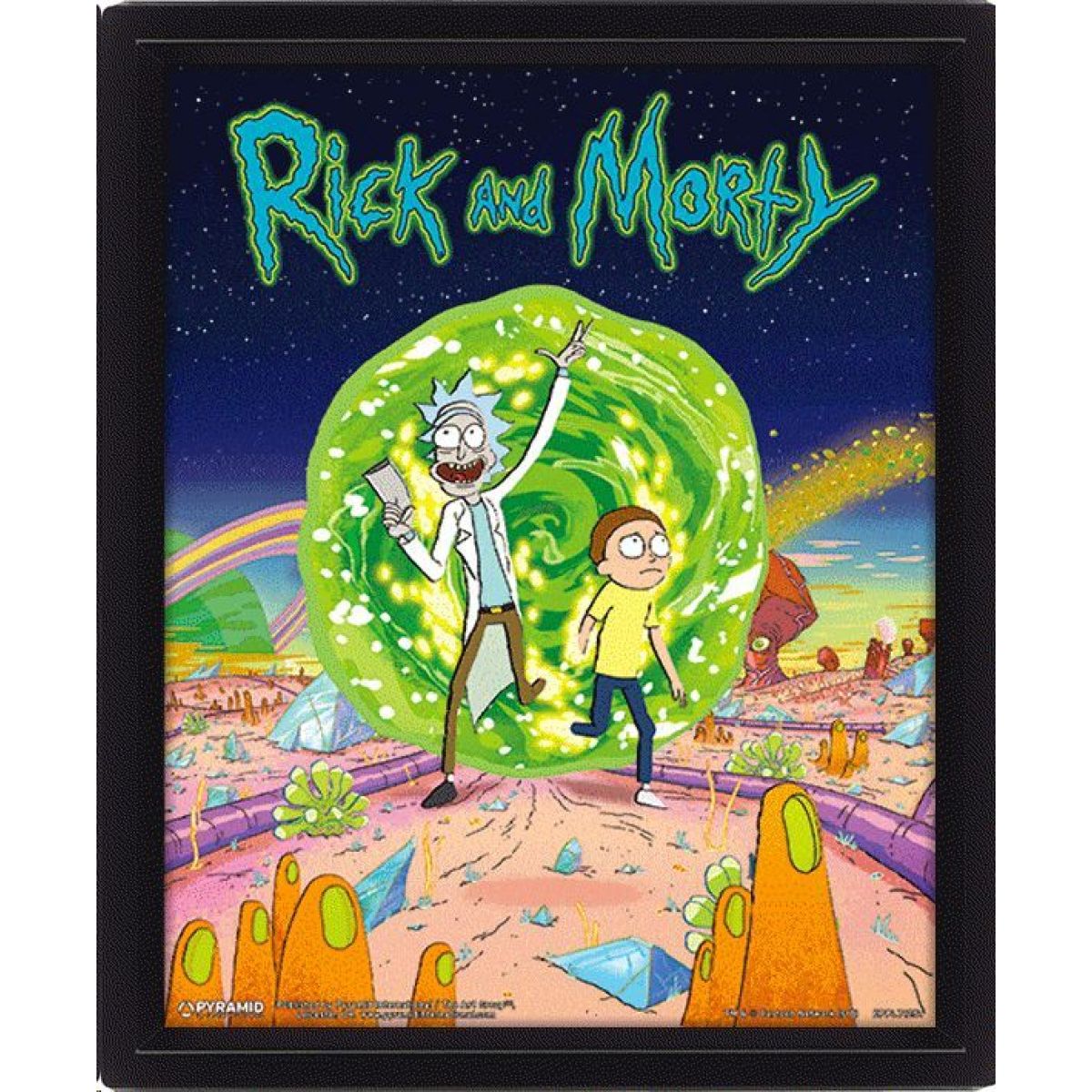 Pyramid International Rick and Morty 3D obraz v rámu Portal