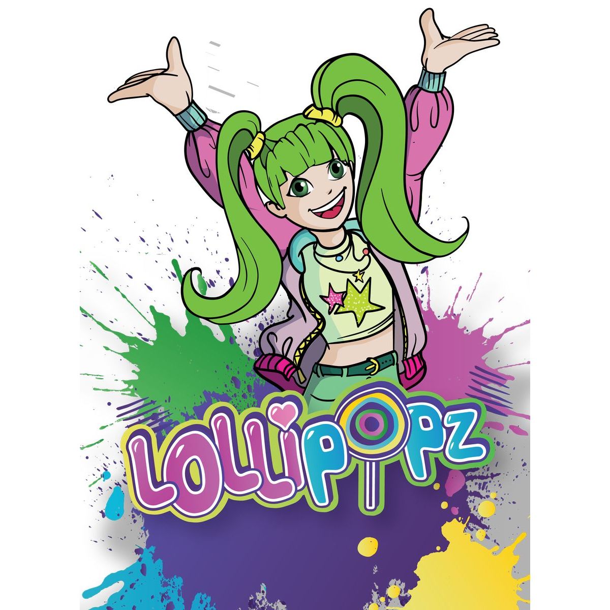 Paruka Lollipopz zelená