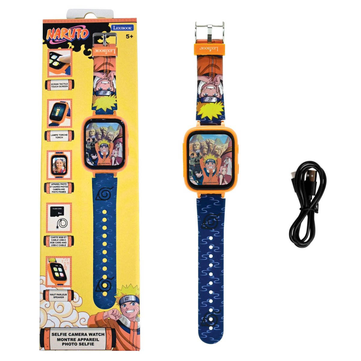 Lexibook Hodinky s kamerou Naruto a 8GB SD kartou