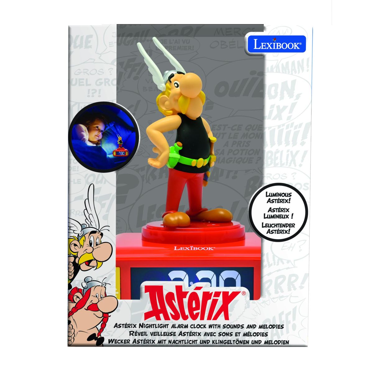 Lexibook Budík Asterix se svítící figurkou