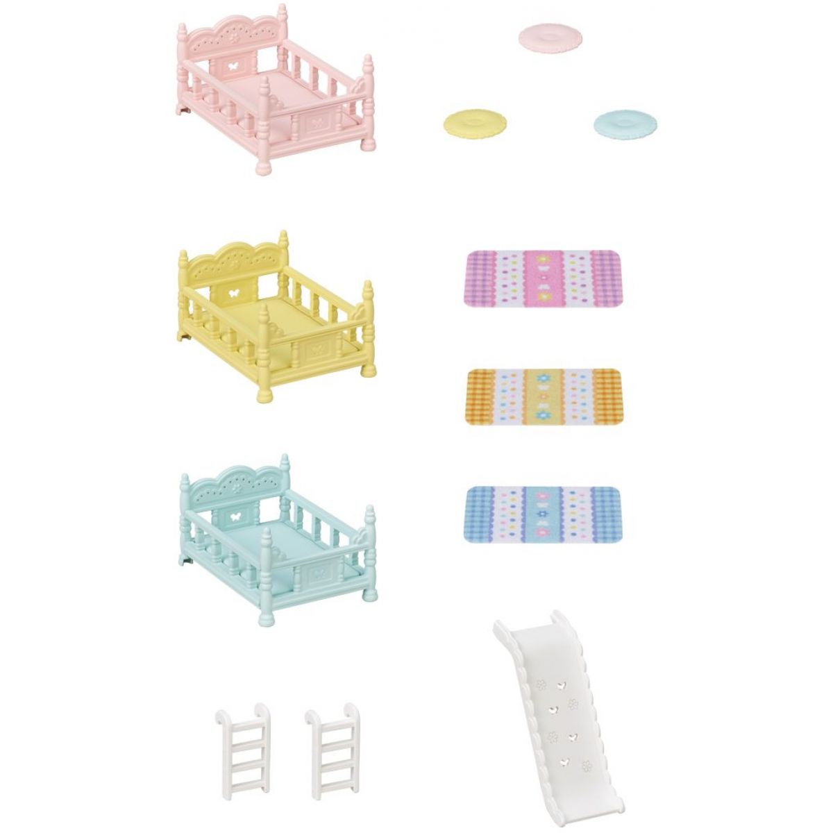 Sylvanian Families Nábytek - třípatrová postel se skluzavkou