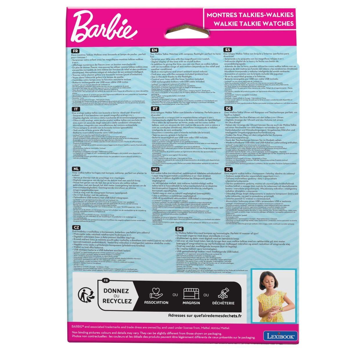 Lexibook Hodinky Barbie s vysílačkou s dosahem 200 m