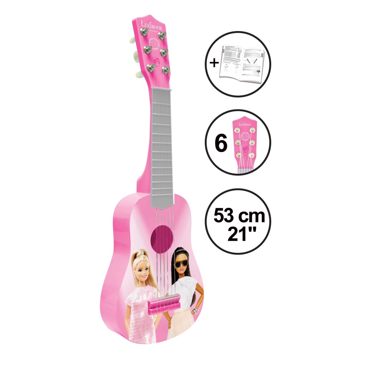 Lexibook Moje první kytara Barbie 53 cm