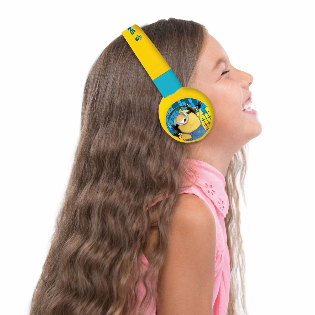Lexibook 2v1 bluetooth skládací sluchátka Mimoni s limitem hlasitosti