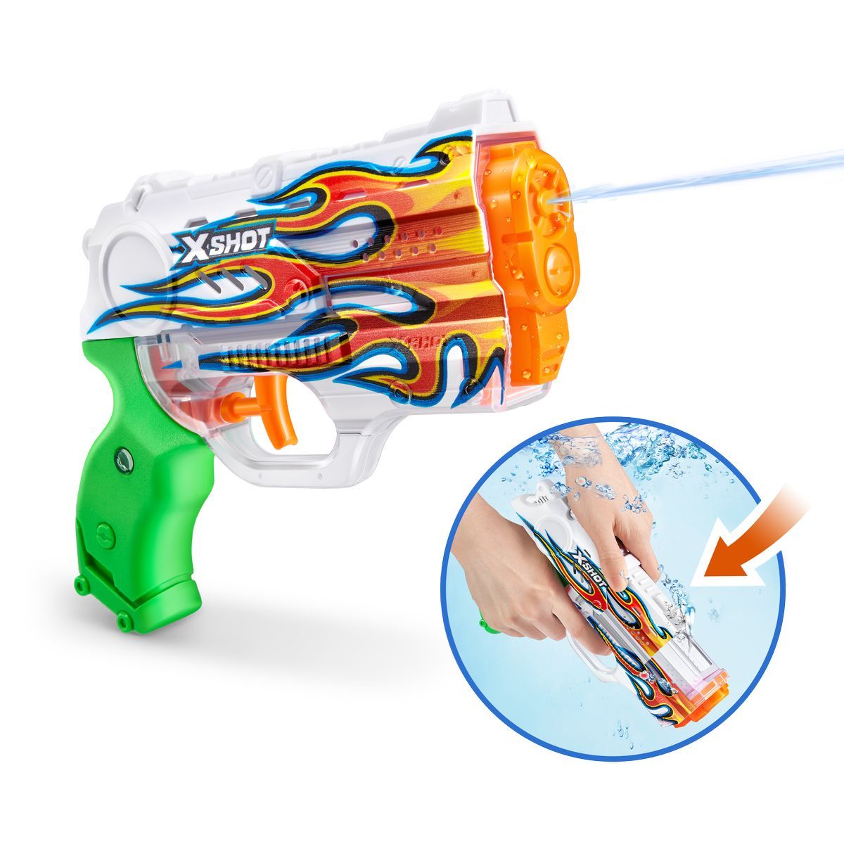 X-SHOT Vodní pistole Nano Fast fill Skins - maskáč
